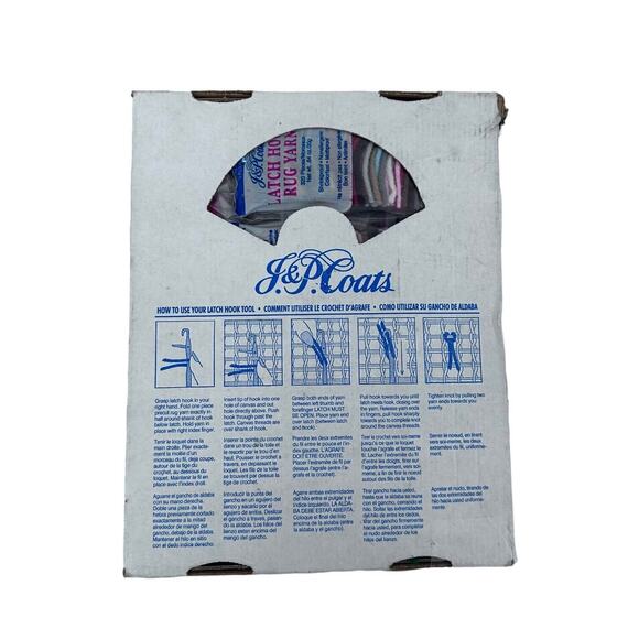 Latch Hook Kit J&P Coats 1998 Christmas Puppy 20" x 27" Art 25518 New Open Box - Picture 14 of 15